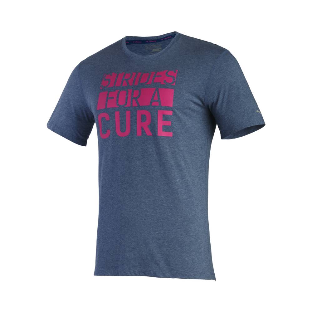 Camisetas Mizuno BCRF STRIDES INSPIRE Para Hombre Azules 7453182-RU
